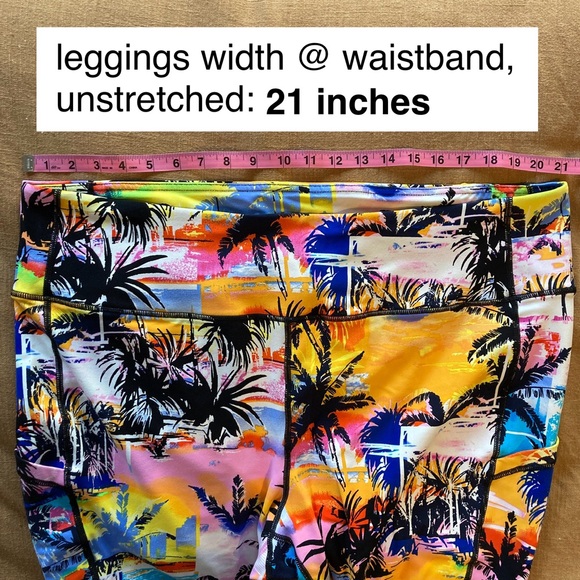 Torrid Active set sports bra and capri leggings Palm Tree Paradise - Picture 13 of 13